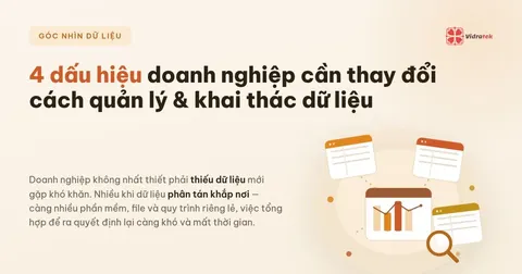 4 dấu hiệu doanh nghiệp cần thay đổi cách quản lý và khai thác dữ liệu