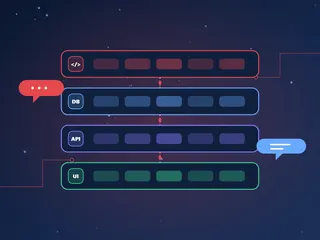 Layered system architecture diagram